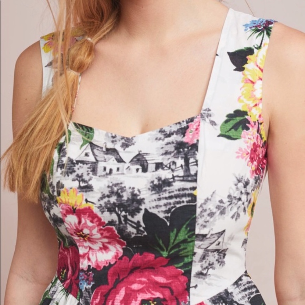 Anthropologie Floral Midi Amelia Dress - Picture 3 of 8